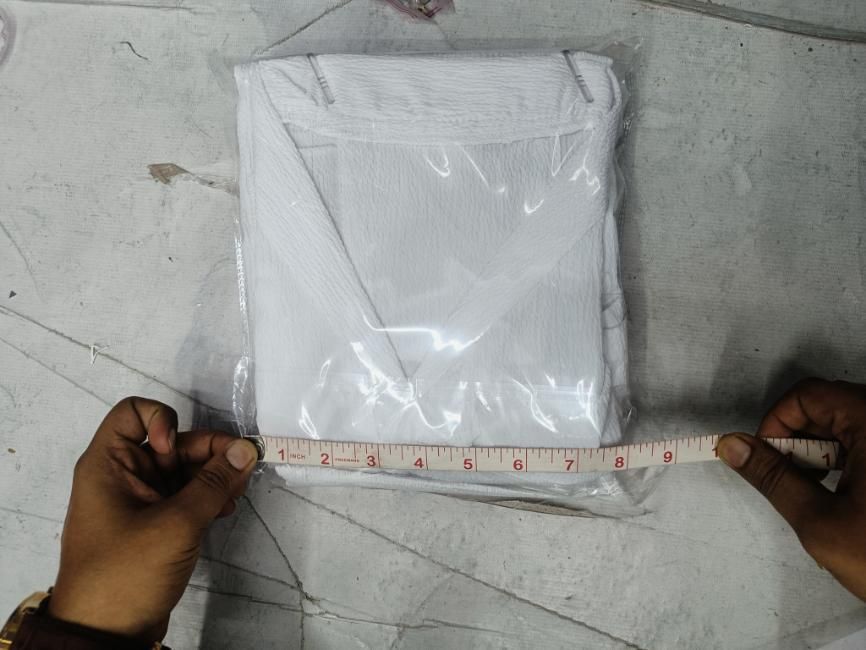 Men's Crinkled Co-Ord Set | Cotton Blend | Half Sleeve Shirt & Track Pant | White