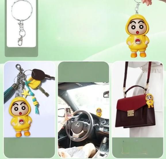 Shinchan Face Changing Keychain | High-Quality PVC | Fun & Unique Toy Key Ring