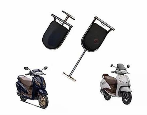 Portable Baby Seat for Scooters – Leather & Stainless Steel | Side Footrest Guard | Compatible with Activa, Ola, Iqube, Jupiter, Access