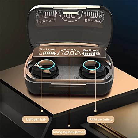 M10 Bluetooth TWS Earbuds | Upgraded 5.1 Chip | Long Battery | Black