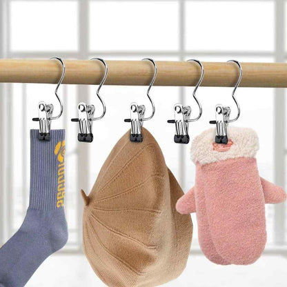 Laundry Hook Boot Hanging Hold Clips – Stainless Steel (Pack of 10)