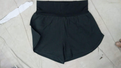 Running 2-in-1 Slim Fit Fitness Shorts – Black | Solid Pattern | Polyester | Sportswear