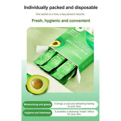 Compound Acid Avocado Bubble Mask – Deep Cleansing &amp; Moisturizing Set (12 pcs)