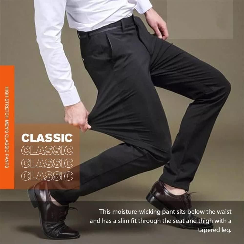High Elasticity Men's Classic Pants (Pack of 3) | Cotton | Solid Pattern | Regular Fit