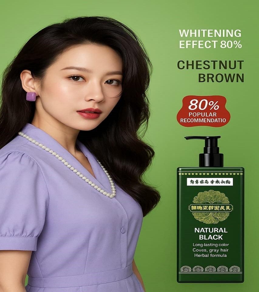 3 in 1 Hair Dye Shampoo – Natural Herbal Color + Clean + Nourish | 100ml