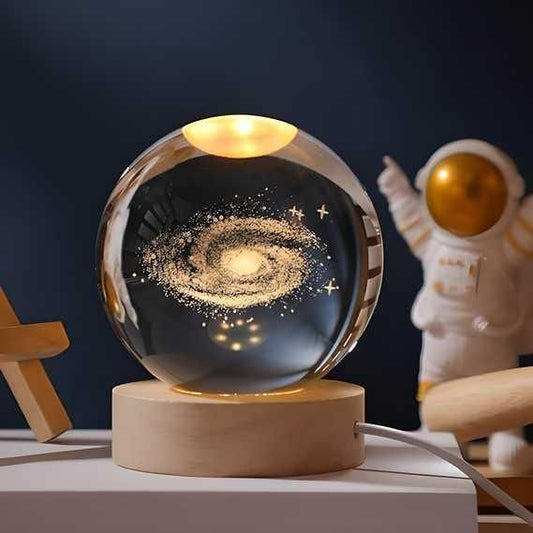 3D Crystal Lamp Ball – LED Light Decorative Night Lamp for Gifting &amp; Home Decor (1 Pc)