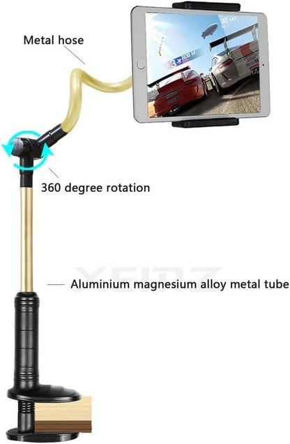 Flexible Clip Mobile Phone &amp; Tablet Stand – 3 Adjustable Arms | 110cm Length | Foldable &amp; Sturdy