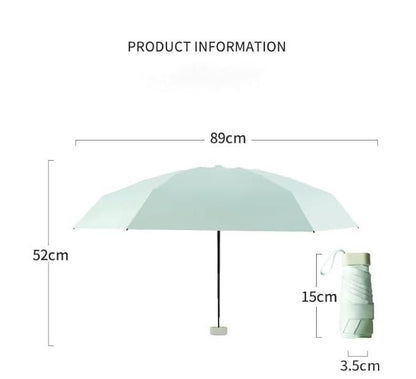 Mini Capsule Umbrella | Lightweight &amp; Portable | Travel Umbrella with Card Case
