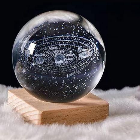 3D Crystal Lamp Ball – LED Light Decorative Night Lamp for Gifting &amp; Home Decor (1 Pc)