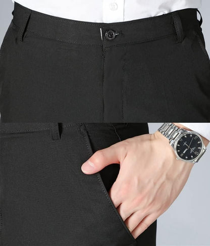 High Elasticity Men's Classic Pants (Pack of 3) | Cotton | Solid Pattern | Regular Fit