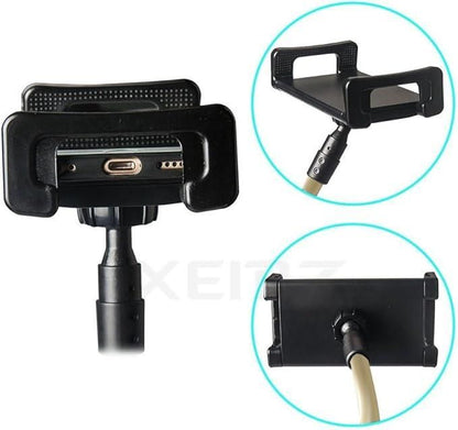 Flexible Clip Mobile Phone &amp; Tablet Stand – 3 Adjustable Arms | 110cm Length | Foldable &amp; Sturdy