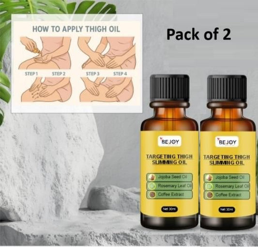 Thigh Slimming Oil – Herbal Fat Burner &amp; Tightening Oil (30ml Each, Pack of 2)