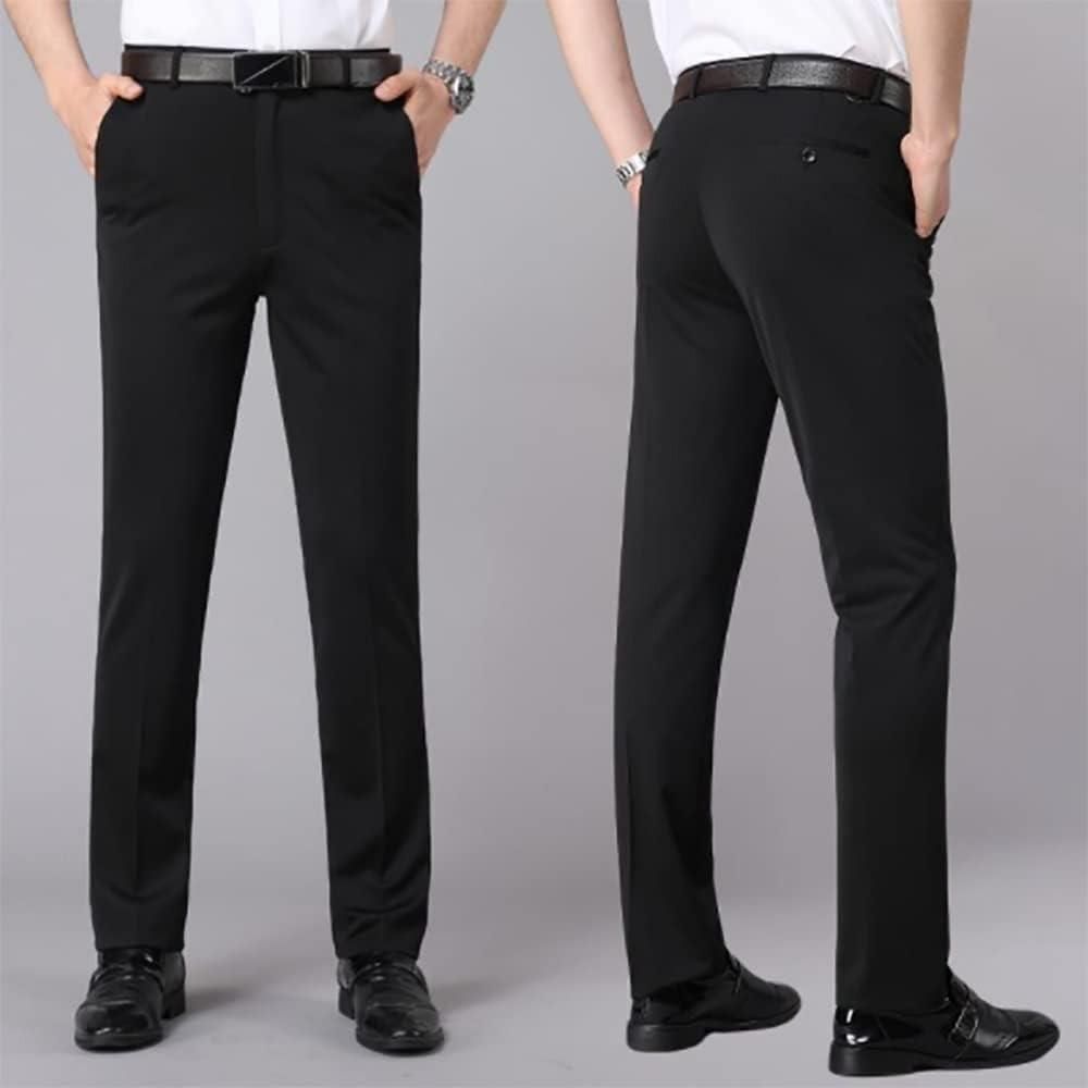 High Elasticity Men's Classic Pants (Pack of 3) | Cotton | Solid Pattern | Regular Fit