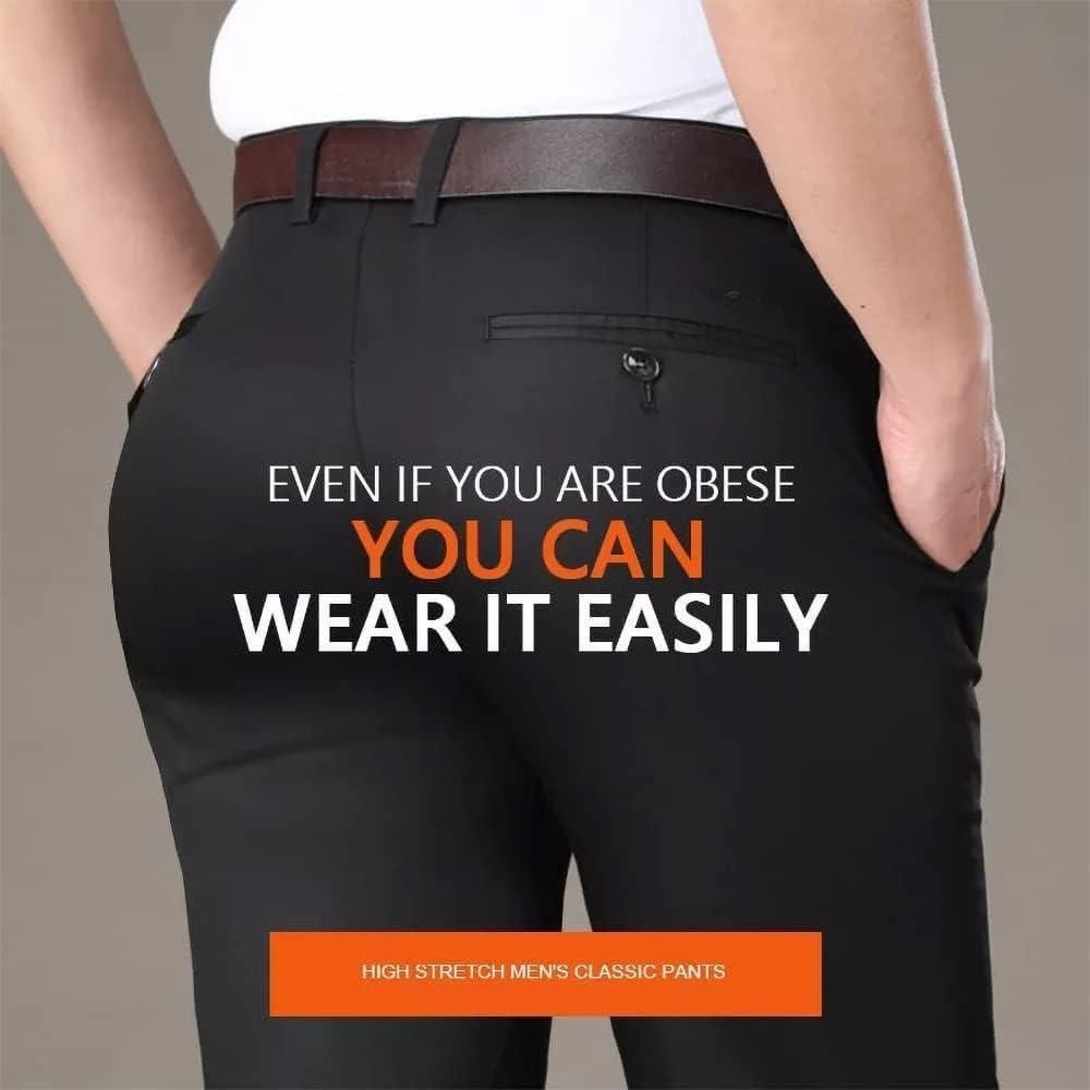 High Elasticity Men's Classic Pants (Pack of 3) | Cotton | Solid Pattern | Regular Fit