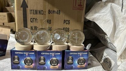 3D Crystal Lamp Ball – LED Light Decorative Night Lamp for Gifting &amp; Home Decor (1 Pc)
