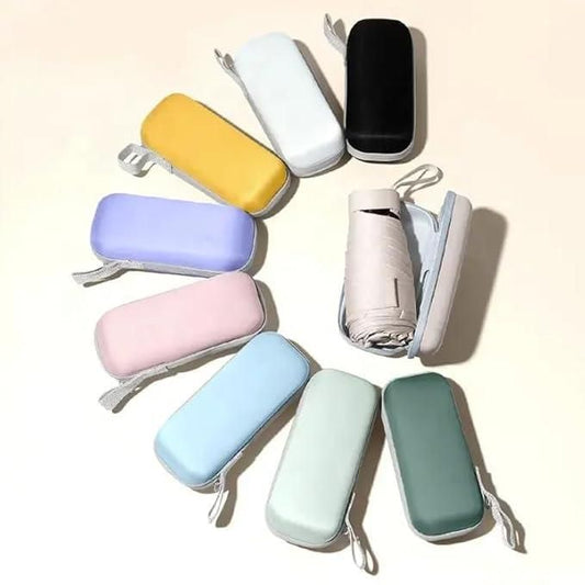 Mini Capsule Umbrella | Lightweight &amp; Portable | Travel Umbrella with Card Case
